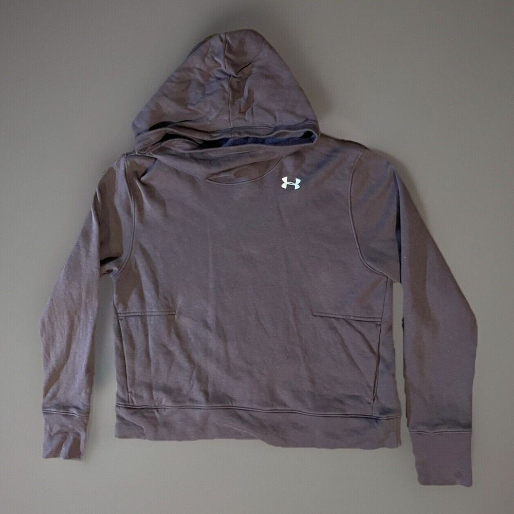 Under Armor Girls Purple Hoodie Pullover Sweater Large